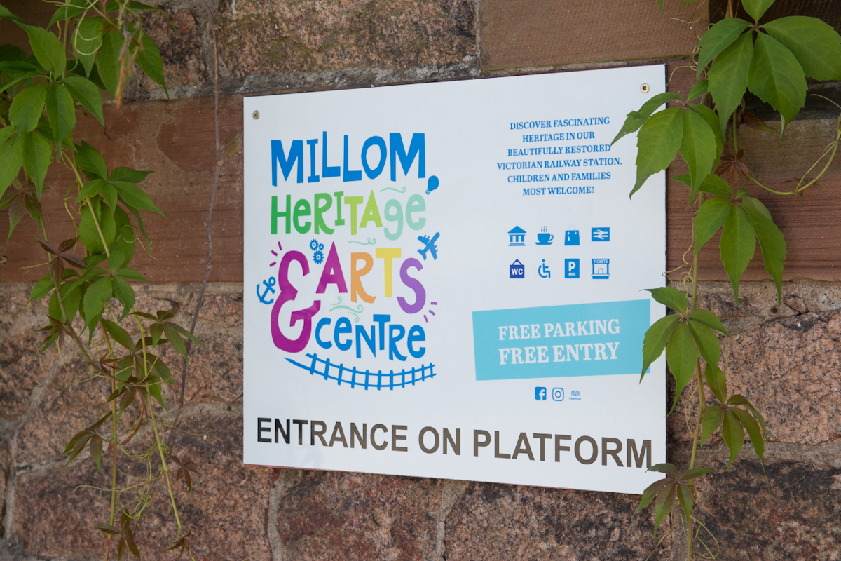 Sign, Millom Heritage and Arts Centre, Millom, Cumbria